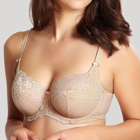 Panache Women’s Size 36 J Nude Wired Lace Envy Full Cup Bra NWT Large Cup - Picture 1 of 11